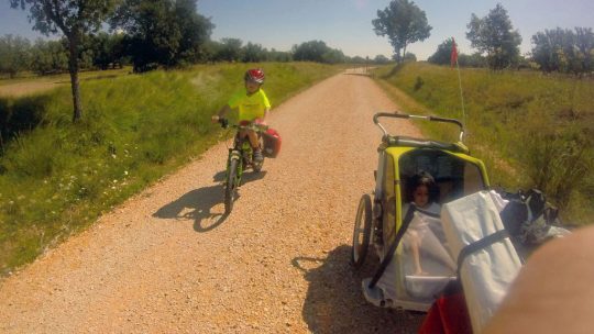 Viajar en bicicleta con niños
